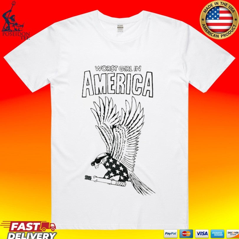 Worst Girl In America Wgia$ Eagle T-shirt