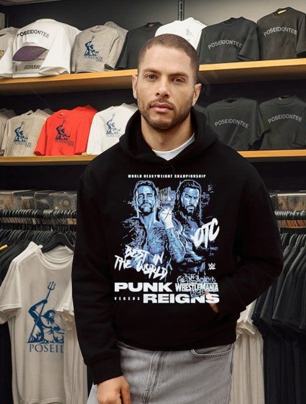 Wrestlemania 42 Cm Punk Vs. Roman Reigns Matchup T-shirt