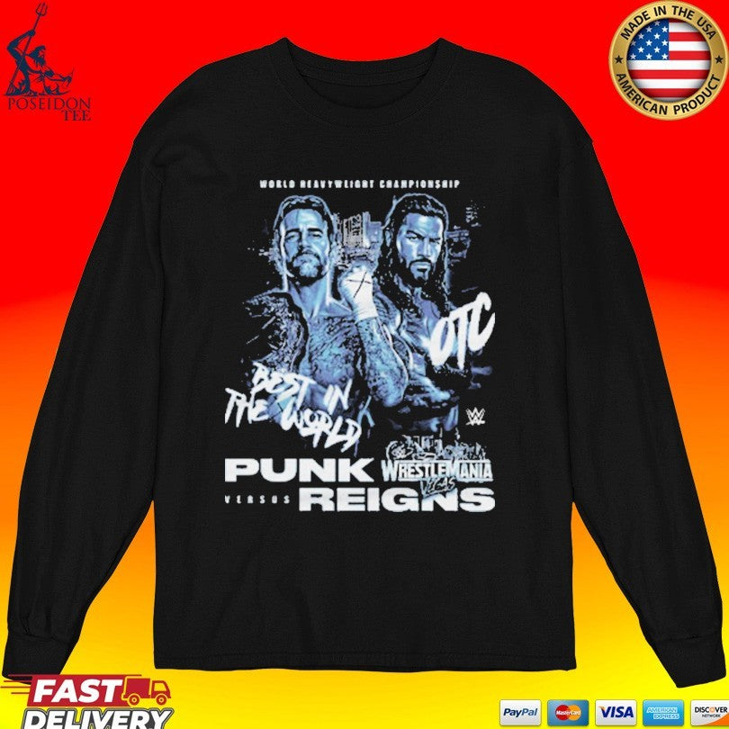 Wrestlemania 42 Cm Punk Vs. Roman Reigns Matchup T-shirt