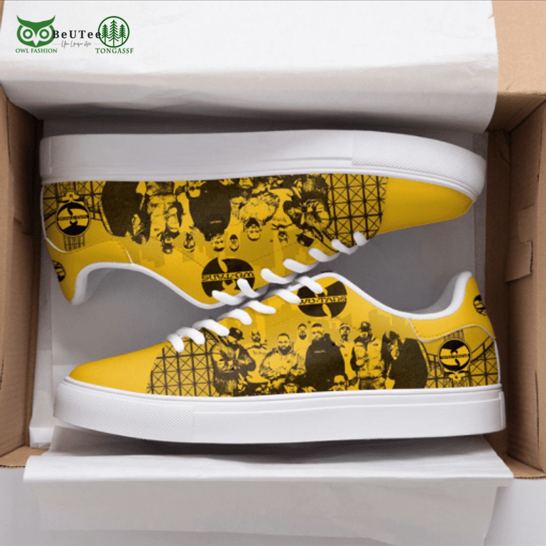 Wu Tang Clan 3D Over Printed Yellow Stan Smith Shoes