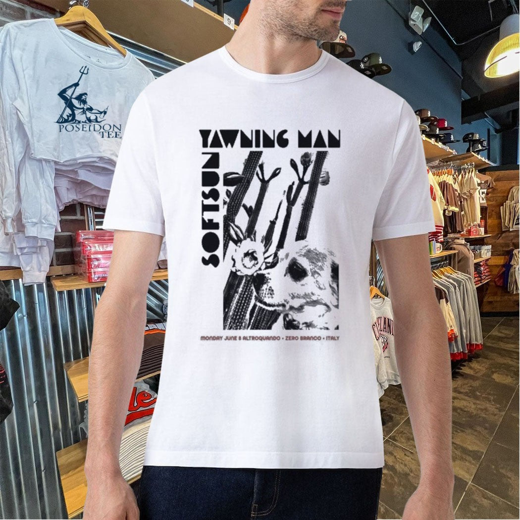 Yawning Man June 8 2026 In Zero Branco Italy T-shirt