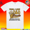 Yeah I Love D And D Drinking Beers & Devouring Hot Dogs T-shirt