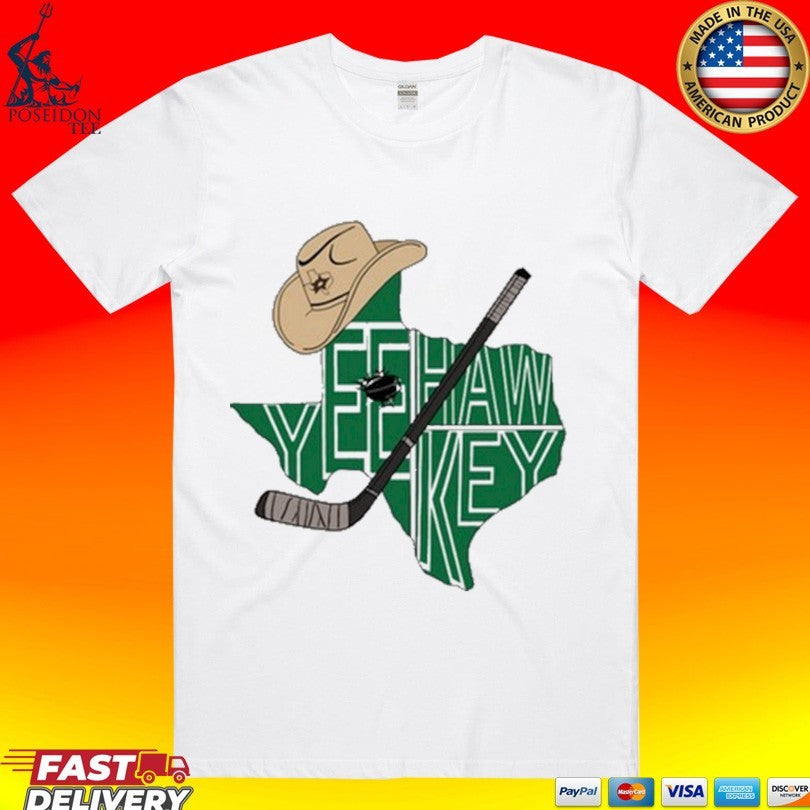 Yee Hawkey Texas Hockey Tees By You T-shirt