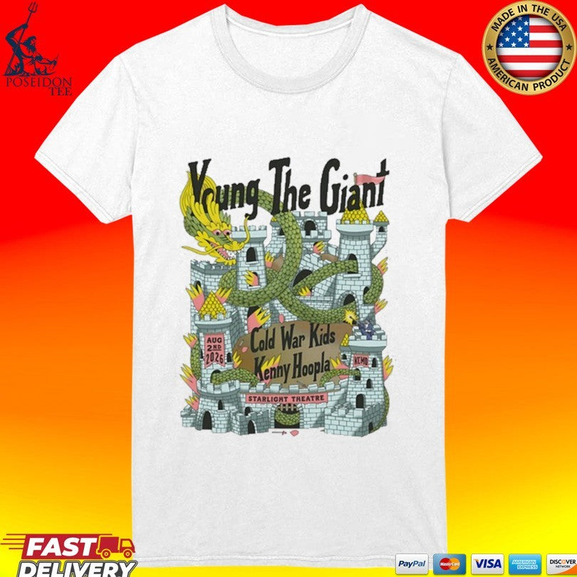 Young The Giant Cold War Kids Kenny Hoopla Hoopla Aug 2 2026 Starlight Theatre In Kansas City Mo T-shirt