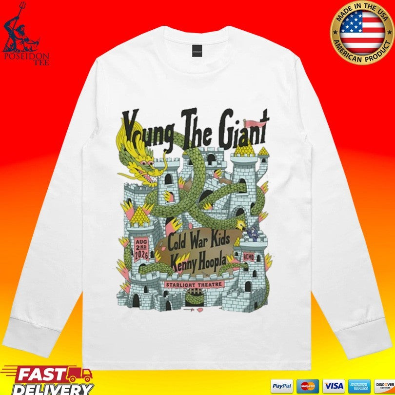Young The Giant Cold War Kids Kenny Hoopla Hoopla Aug 2 2026 Starlight Theatre In Kansas City Mo T-shirt