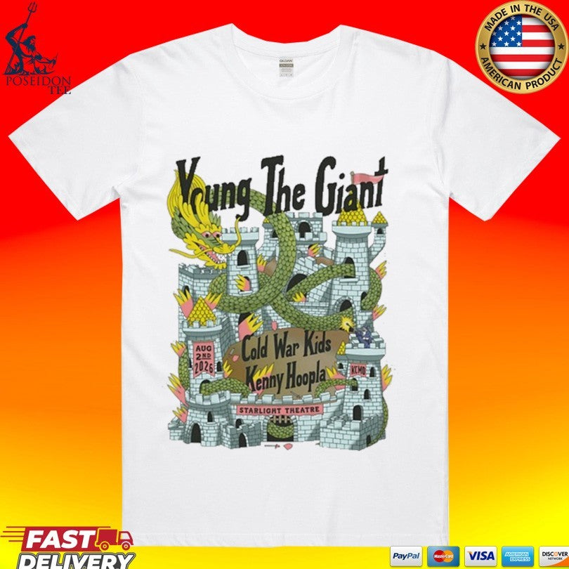 Young The Giant Cold War Kids Kenny Hoopla Hoopla Aug 2 2026 Starlight Theatre In Kansas City Mo T-shirt