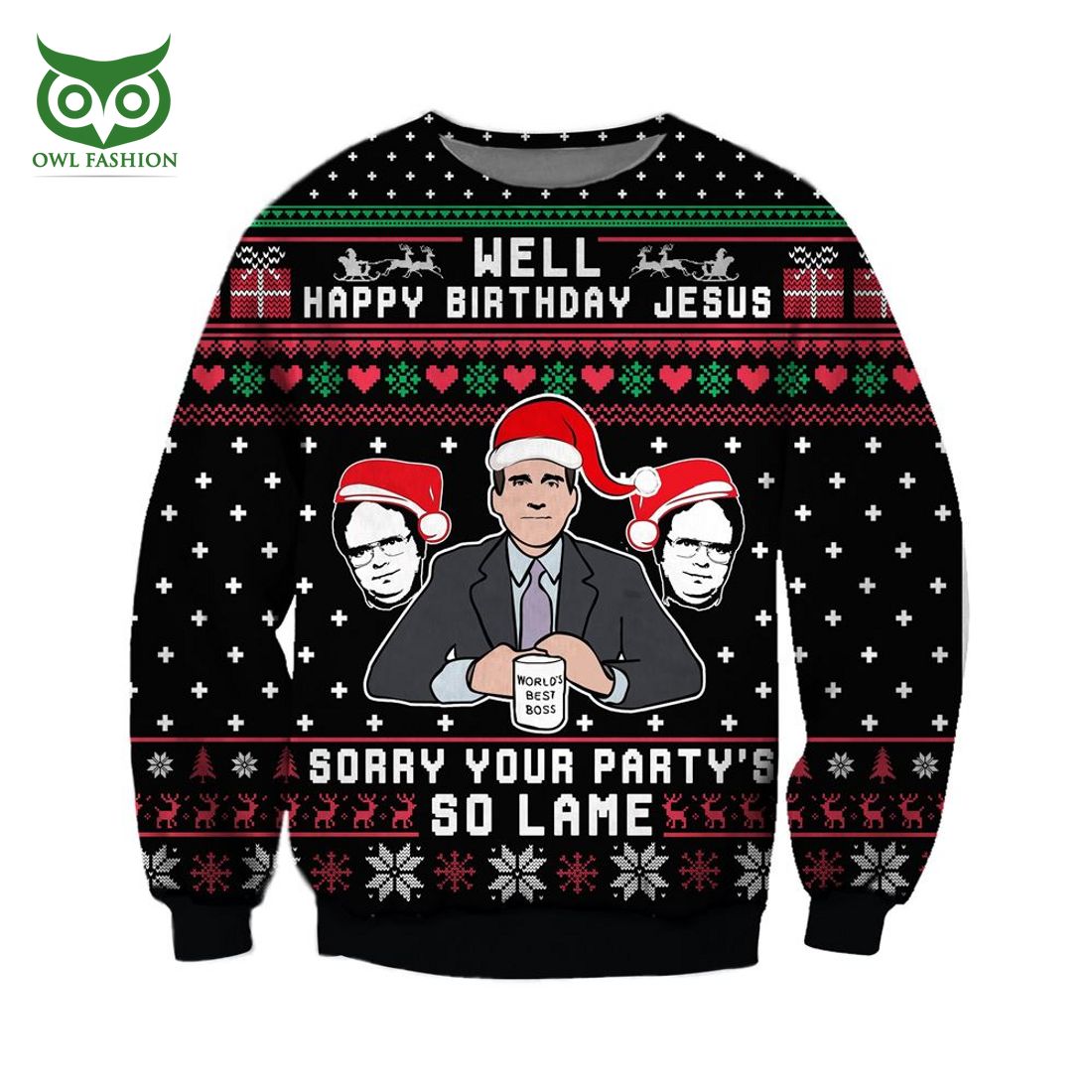 Your Partys So Lame Knitting Pattern 3d Print Ugly Christmas Sweater Sweatshirt Christmas