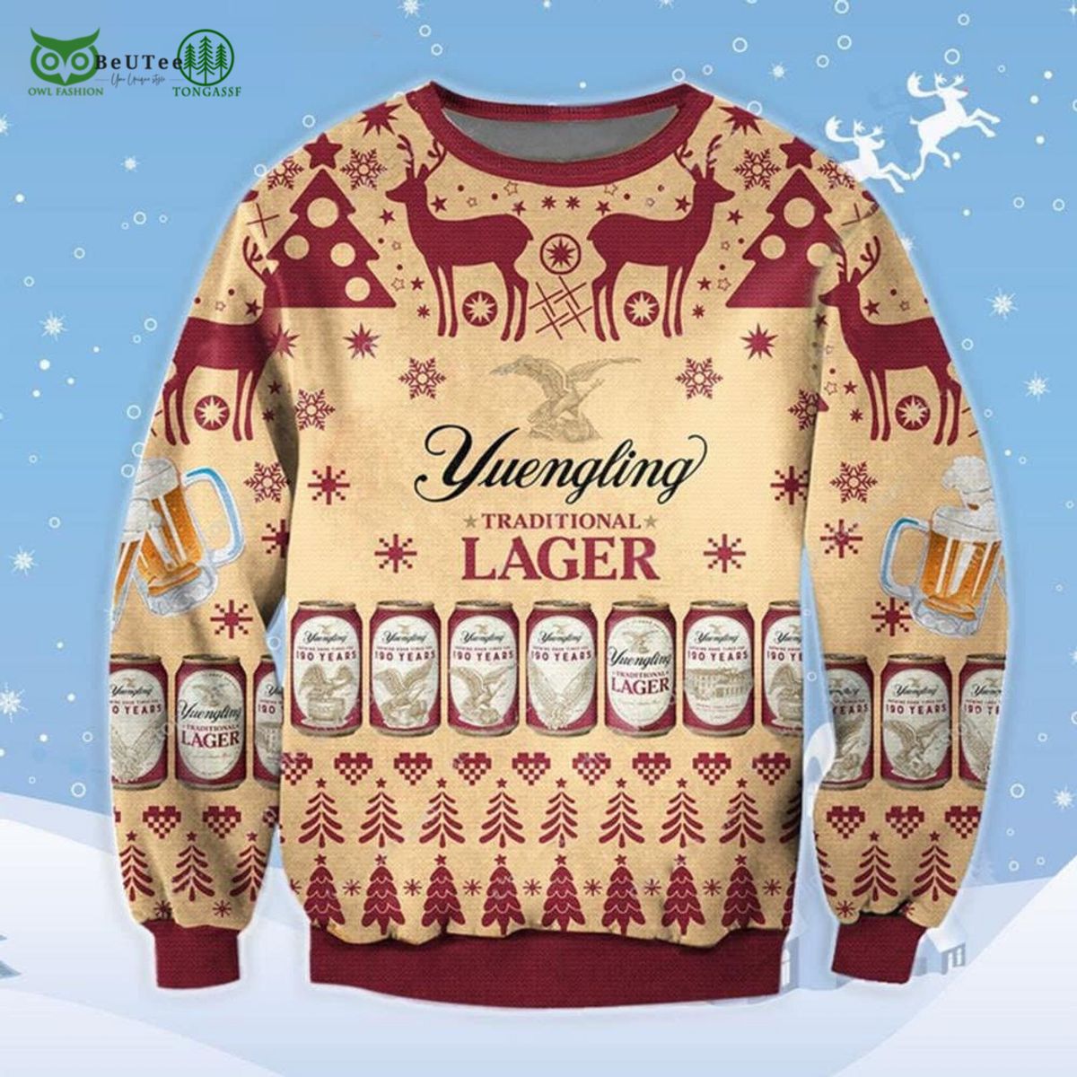 Yuengling Beer Lager Ugly Christmas Sweater