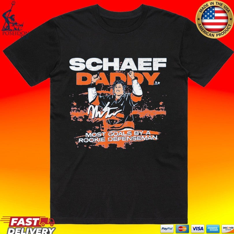 Matthew Schaefer Daddy Most Goals By A Rookie Defenseman Goal Record T-shirt