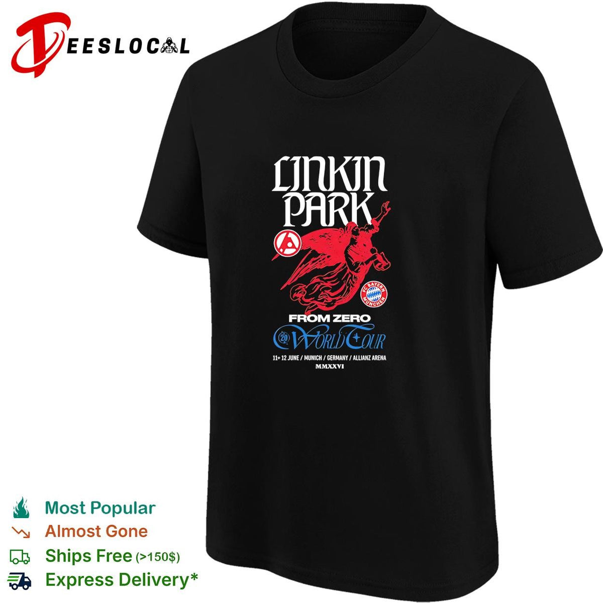Linkin Park From Zero world tour Munich Germany 2026 horse rider poster shirt