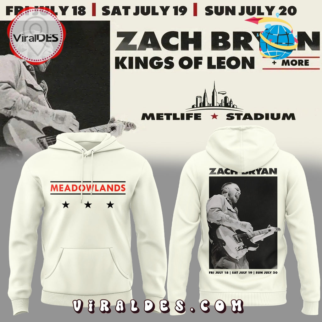 Zach Bryan Kings Of Leon 2025 Meadowlands Hoodie