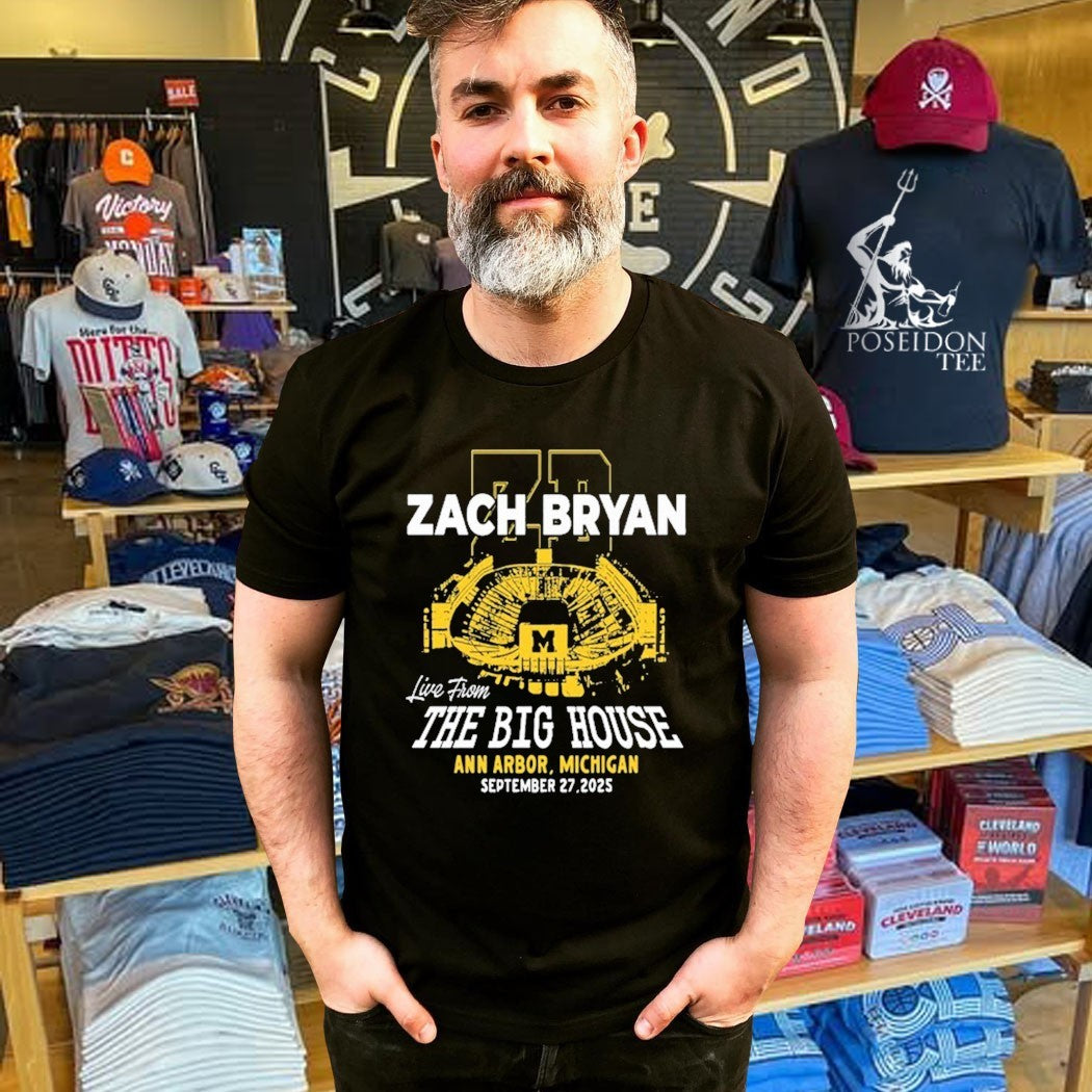 Zach Bryan The Big House Ann Arbor Michigan Wolverines September 27 2025 T-shirt